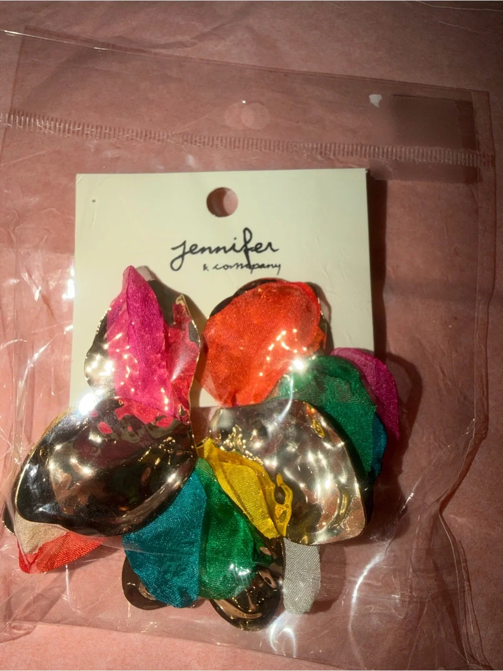 Multicolor Floral Statement Earrings